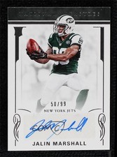 2016 Panini National Treasures Rookie Signatures 50/99 Jalin Marshall Auto 10no