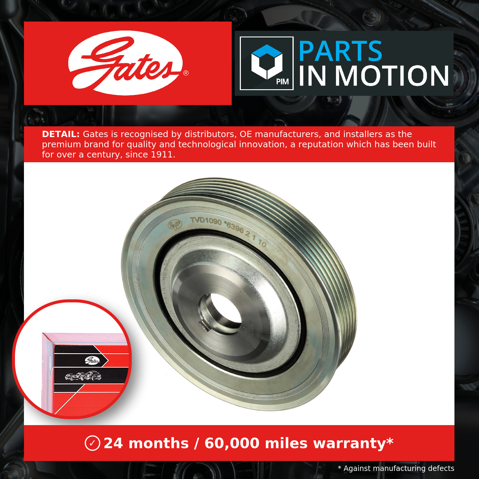Gates TVD1090 Crankshaft Belt Pulley - Image 11