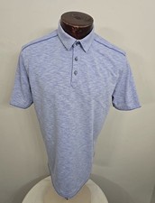 Tommy Bahama Island Zone Mens M Blue White Heathered Polo Shirt