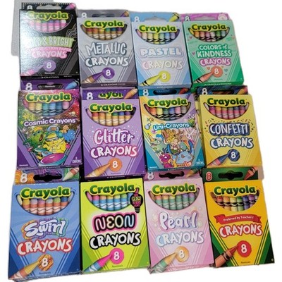 Lot Of 12 Packs Bundle Crayola Crayons Specialty Cosmic Classroom Art Color