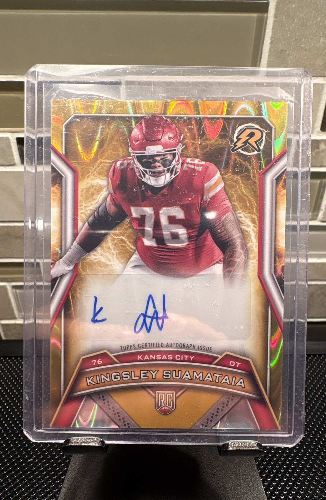 Kingsley Suamataia Topps Resurgence Resurgence Rookie Signatures #RRSKS Gold Power Surge