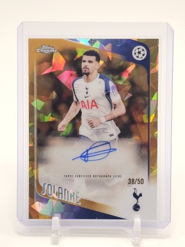 DOMINIC SOLANKE 2025-26 TOPPS CHROME UCC GOLD SAPPHIRE AUTO /50 #CA-DS Q5332