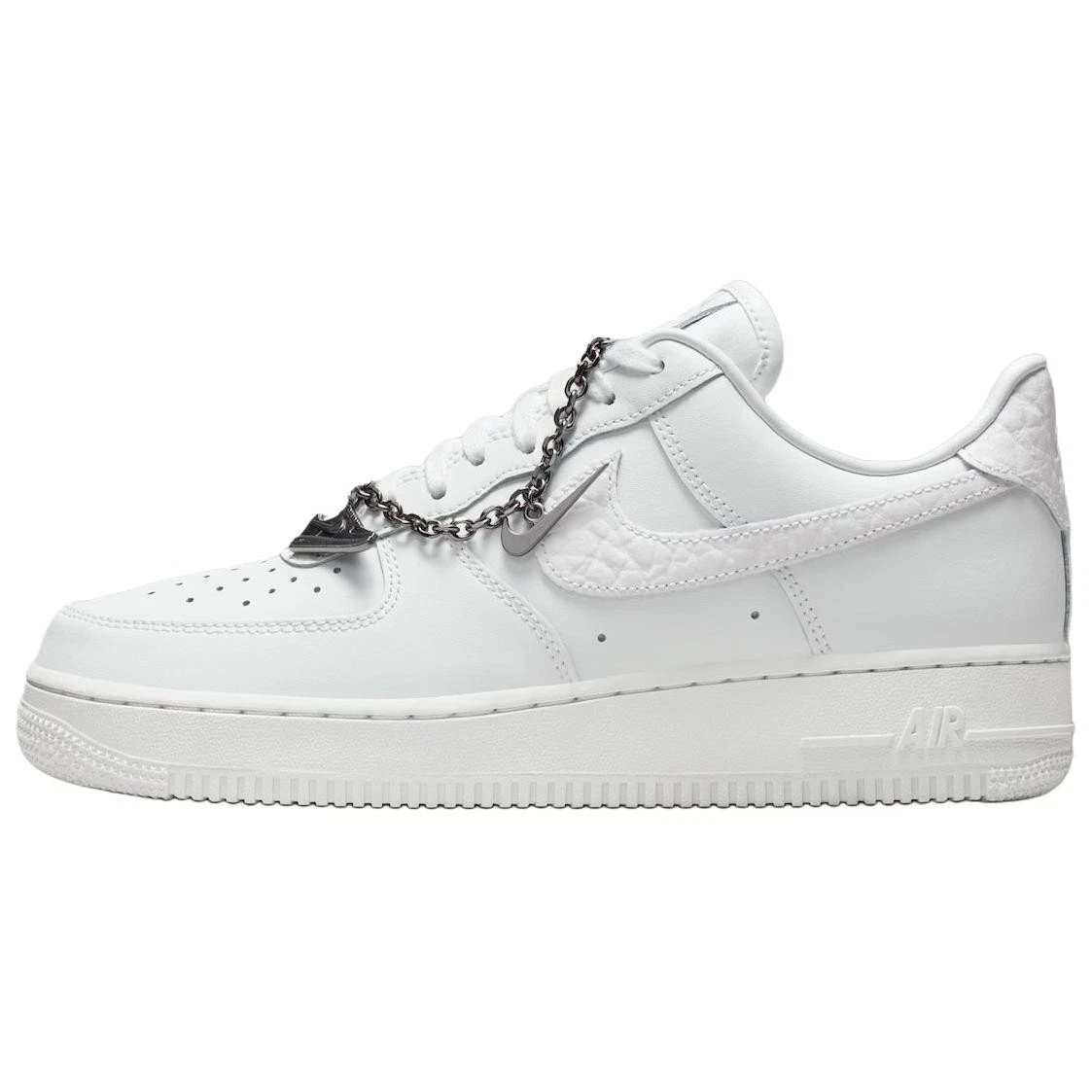 Nike Air Force 1 '07 White Metallic Silver W for sale | eBay