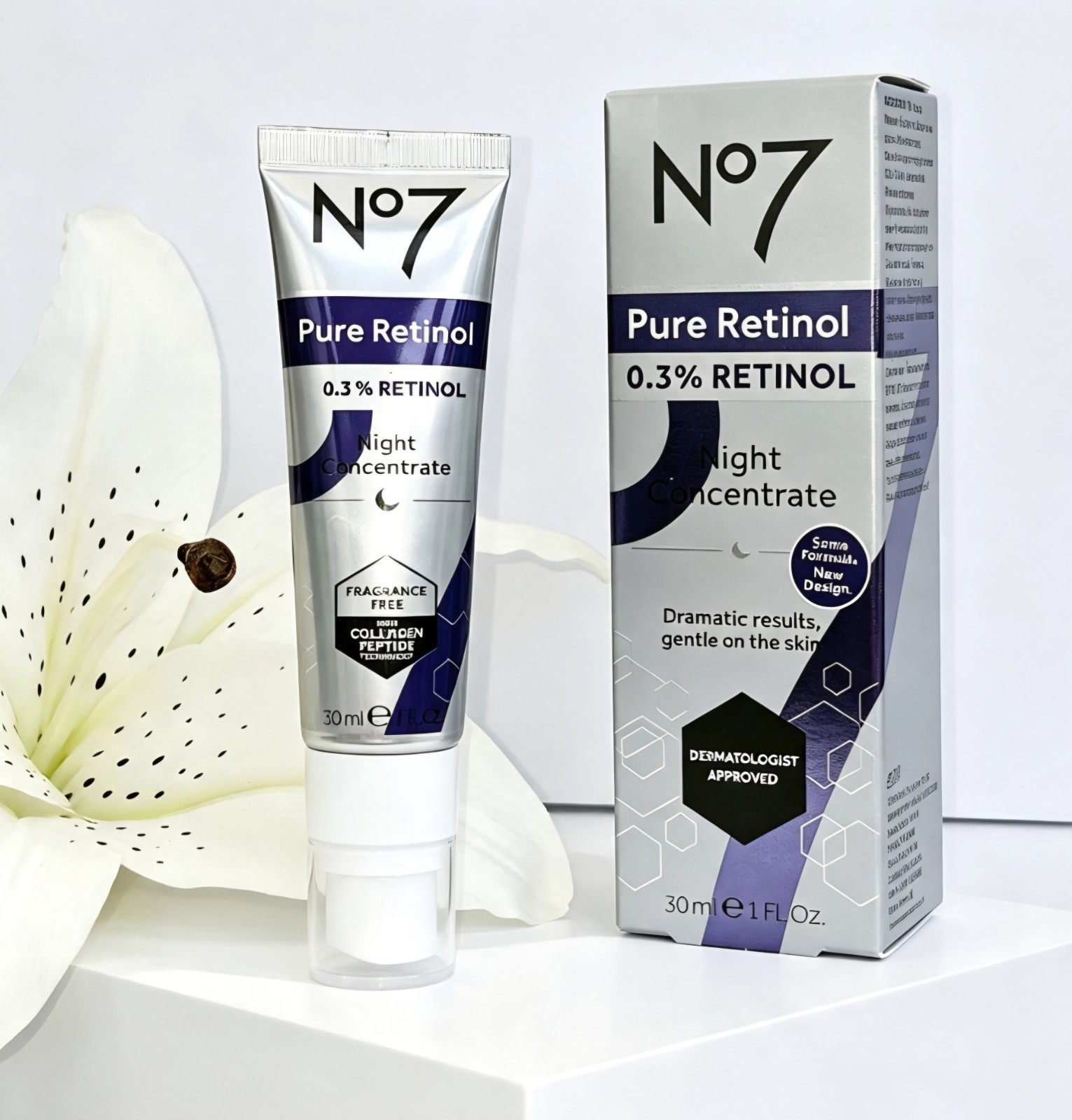 No7 Pure Retinol 0.3% Night Concentrate Cream 30ml - Image 3