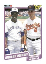 1990 Fleer #634 Leagues Best Shortstops Cal Ripken JR.
