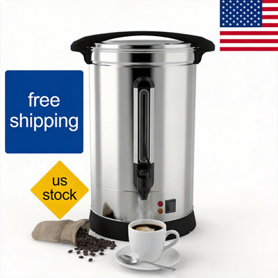 100-Cup Commercial Urn   14l 304 Stainless Steel Electric Coffee Maker Coffee