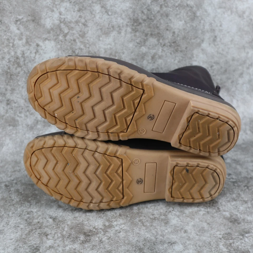 St. John's Bay York Duck Boots Brown Rubber Mens Size 10 M - Image 4 of 4