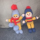 2 Small Hand Knitted Scarecrow Doll — photo 1