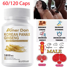 Korean Red Panax Ginseng extrad 1600mg 60/120 Caps - High Strength Ginsenoside