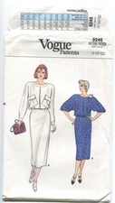Vogue 9246 Misses' Dress W/ Variations SZ 8-12 UNCUT 1985