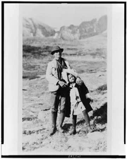 Enos A Mills,nature guide,Long's Peak,girl,mountains,scouts,Colorado,CO,1905