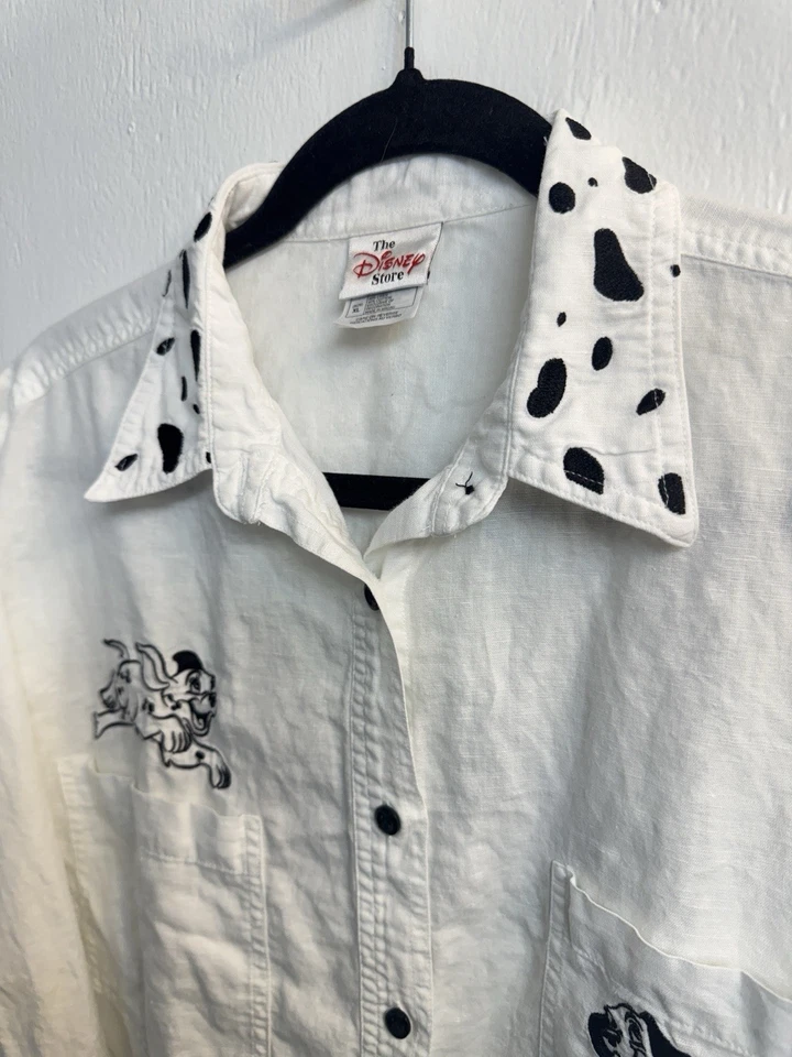 Disney 101 Dalmatians Long Sleeve Button Down Shirt Size XL Vintage - Image 3 of 4
