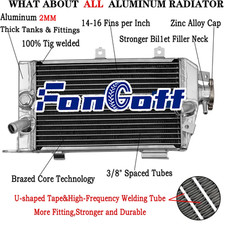 2 Rows Aluminum Radiator For KAWASAKI KLR650E KL650 2008-2013 2009 2010
