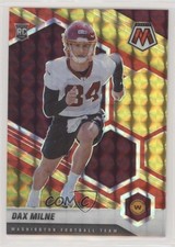 2021 Panini Mosaic Rookies Choice Fusion Red & Yellow Prizm 73/80 Dax Milne 0c2