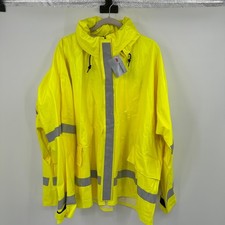 Bulwark Protective Flame Resistant Rainwear Jacket Yellow 3XL ANSI Reflective