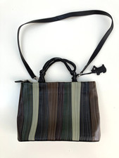 Radley Handbag in Brown, Green & Beige Stripes - Excellent Condition