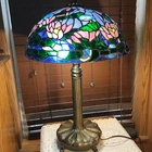 Vintage 24” Dale Tiffany Stained Glass Table Lamp
