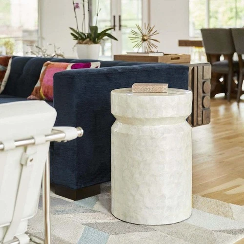 Cyan Design 11573 Triton 24 X 15.75 inch White Side Table - Picture 5 of 5