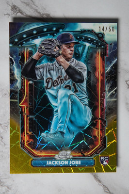 2025 Topps Cosmic Chrome Jackson Jobe RC Extraterrestrial Talent Gold /50