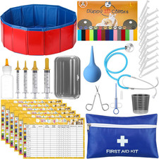 57 Pcs Puppy Kitten Whelping Supplies Whelping Kit for Puppies Birth Dog Kitten