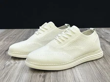 Mucho Mahalo Bergamo Tech Knit Oxford Shoes White Men’s Size 9, Brand New