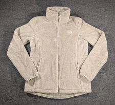 The North Face Osito 2 Jacket Womens Small Cream Fuzzy High Pile Fleece Full Zip