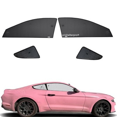 Fit For  Ford Mustang Coupe 15-20 Side Window Black Silver Camp Privacy Sunshade