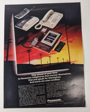 vintage 1984 Panasonic telephones cordless answering machine PRINT AD