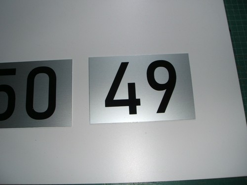 hausnummer Zahl Nummer Schild silber eloxiert mit Wunschzahl - Bild 2 von 3