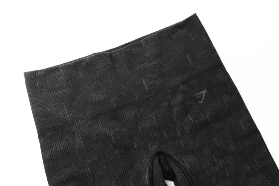 Gym Shark Femme Leggings S Gris Foncé à Motifs de Sport Extensible - Photo 3/4