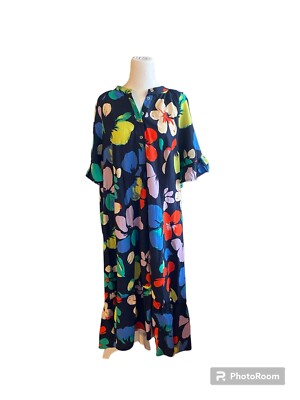 womans Beautiful Floral Dress Size 14 Wide 