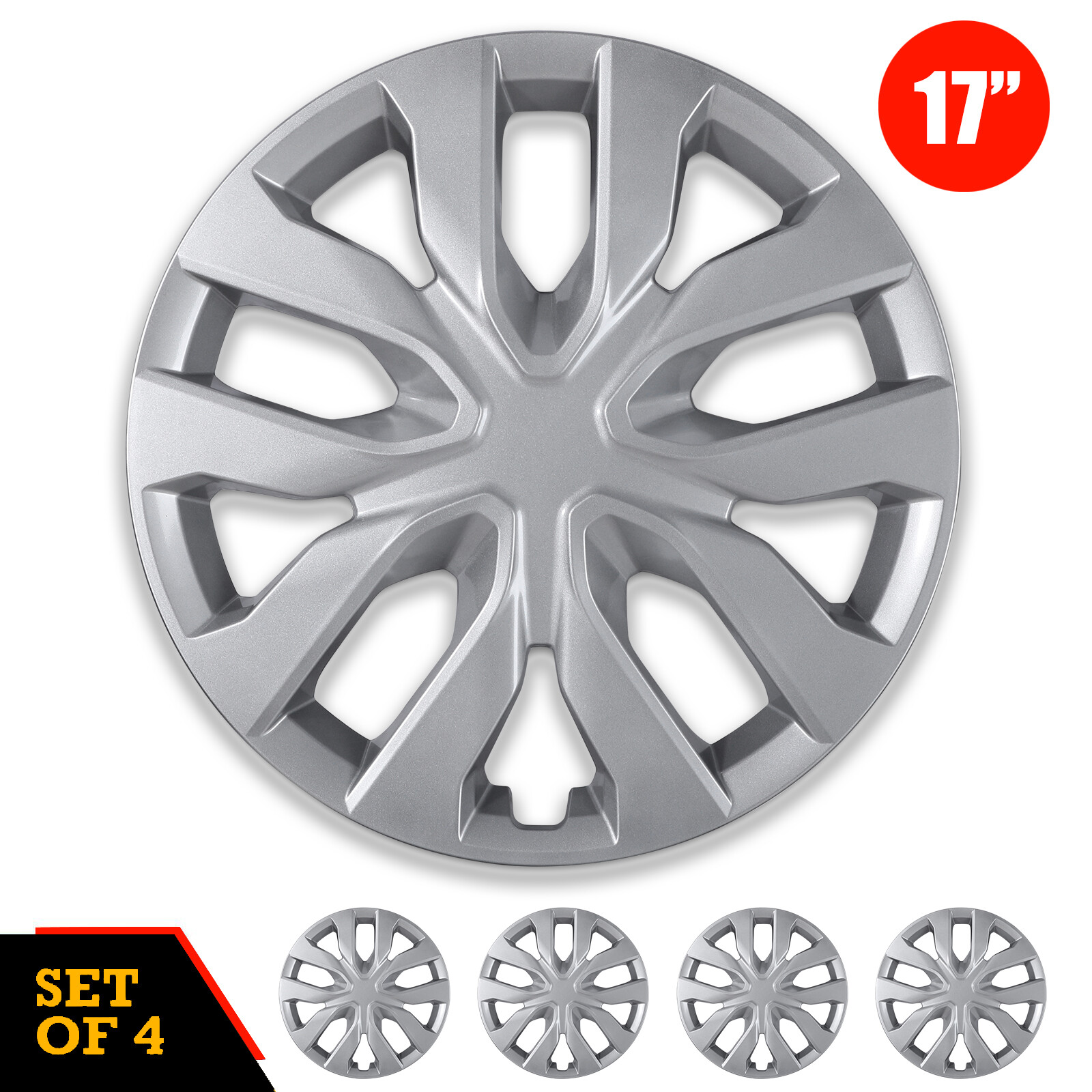4pcs Wheel Covers Full Rim Snap On Hub Caps For 2014-2020 Nissan Rogue 17