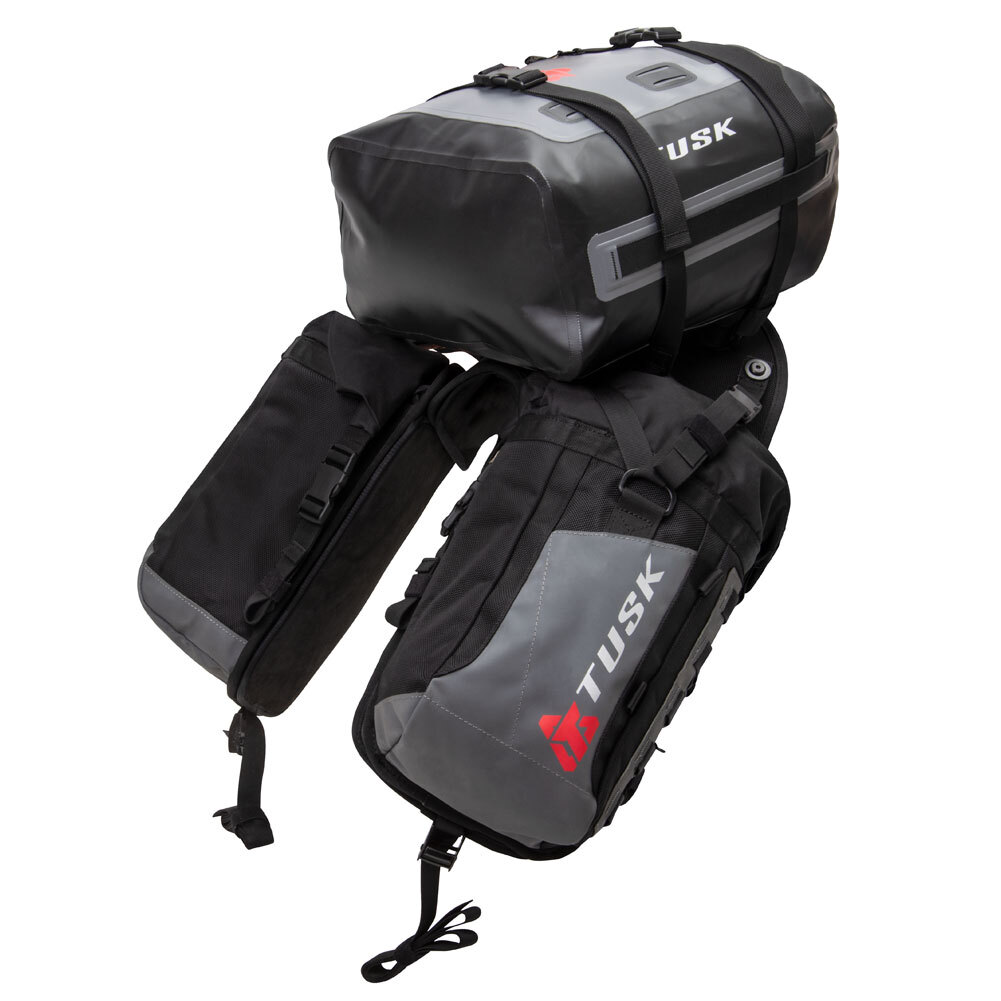 Tusk Excursion Rackless Luggage w/ Small Duffel Tail Bag Black
