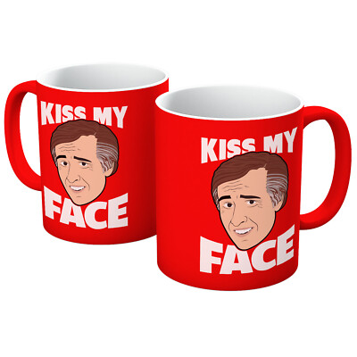 Alan Partridge Kiss My Face Coogan Zitat Komödie Tasse Tasse Tee Kaffee alle Farben