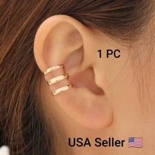 Cuff style of ancient complex hollow U-shaped clip Earrings non pierced ear bone
