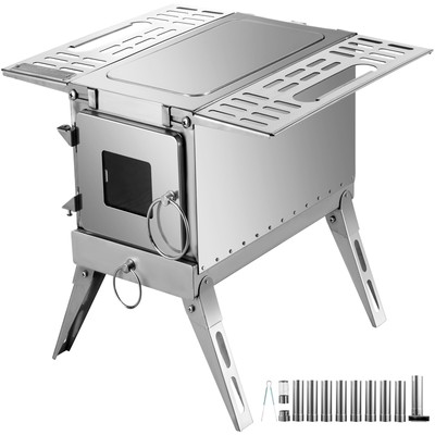 VEVOR Tent Wood Stove Wood Burning Stove 800 Cubic Inch Tent Stove for  Camping 803567682500 | eBay
