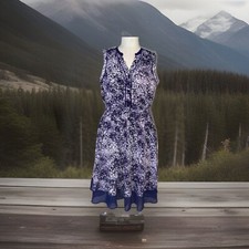 Simply Vera Vera Wang Woman’s M Sleeveless Purple Dress Fit Flare Knee Length