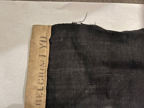 🇧🇪Vintage circa mid 20thC BELGIUM 1 YD FLAG Stitched Linen 33 x 18" - Picture 3 of 9
