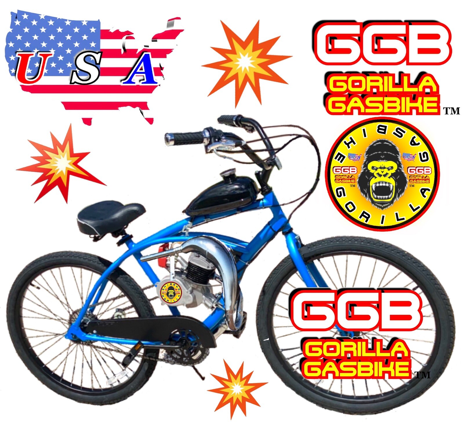 Kit Motorizzazione Per Bici 66/80cc 2 Tempi + Bici Da Montagna 26″ Nera – Tutto Incluso