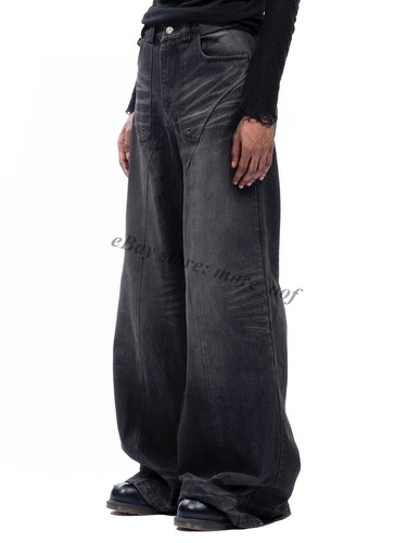 Pantalones de mezclilla No Faith descoloridos Dune desgastados holgados pantalones de mezclilla acampanados hombres mujeres nuevos - Imagen 13 de 19