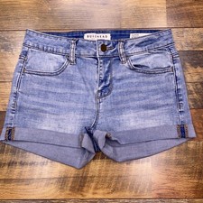 Bullhead Super Stretch Shorty Shorts 25 Cuffed Low Rise Denim