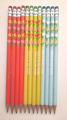 12 x Agatha Ruiz de la Prada pencils with rubber assorted new