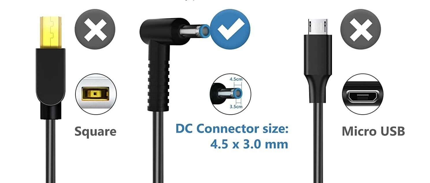 Genuine HP Laptop 45W 19.5V AC Adapter Charger Power Supply Blue Tip