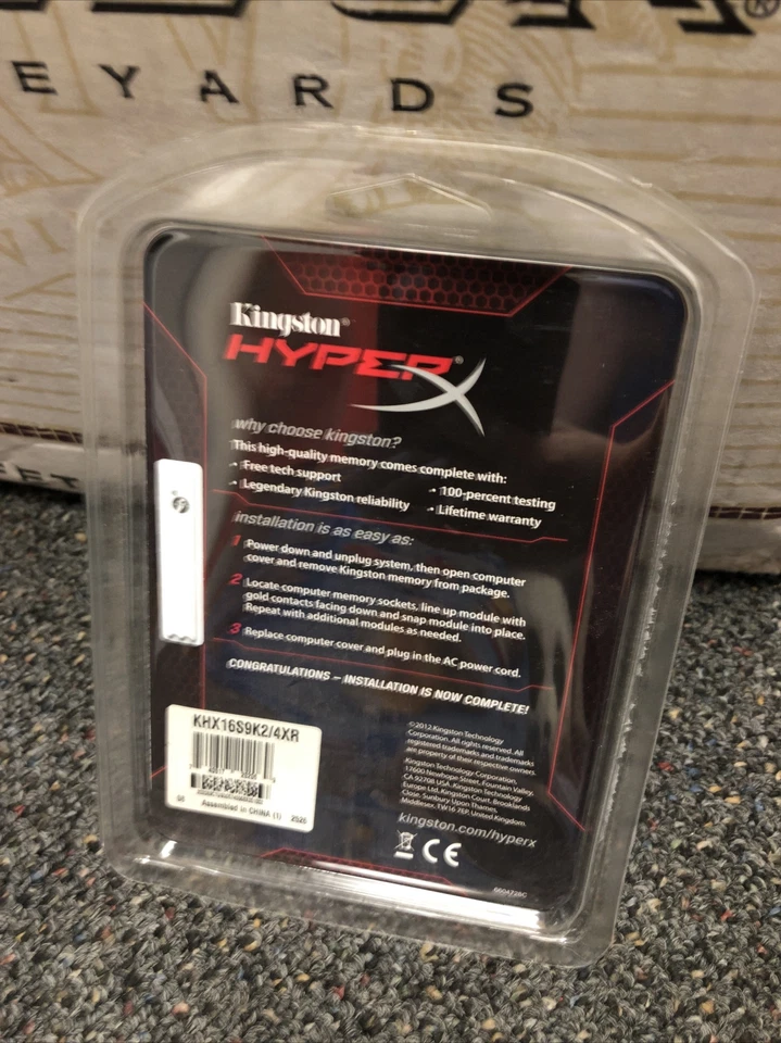 KINGSTON Hyper X DDR3 Kit Of 2 4GB NEW - Image 2 of 2