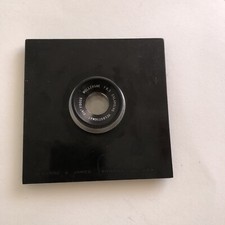 wollensak F6.3 ENLARGING VELOSTIGMAT 31/2'' FOCUS lens On 4 Square Lens Board