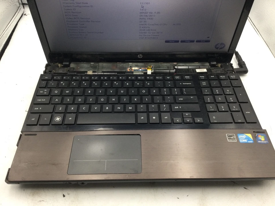 HP PROBOOK 4520S - BOOTS TO BIOS - INTEL CORE I3 M320 - 2GB RAM - READ DESC - BB - Image 3 of 4