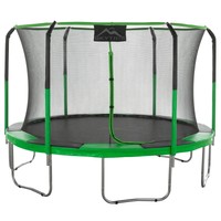 Skytric 11 Ft. Trampoline With Top Ring Enclosure System With Easy Assemble on sale Skytric 11 Ft. Trampoline With Top Ring Enclosure System With Easy Assemble on sale