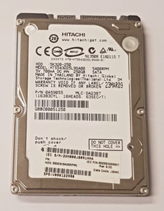 250 GB SATA Hitachi HTS543225L9SA00 5400rpm 8MB HDD 2.5" interne Festplatte