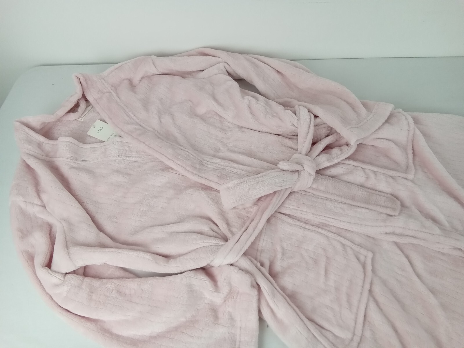 M&S Nightwear Bundle Size M Soft Fleece Pyjama Ribbed Dressing Gown