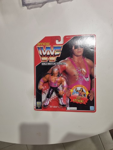 WWF MOC Hasbro Bret Hart Red Card...